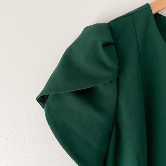 Calvin Klein // Green Tulip Sleeve Sheath Dress - The Perfect Holiday Dress - Picture 4 of 6